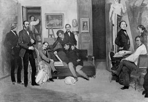 Lo studio del pittore da Jean Francois Gigoux